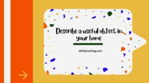 Describe a useful object in your home that you can not live without it