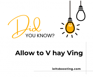 Allow to v hay ving